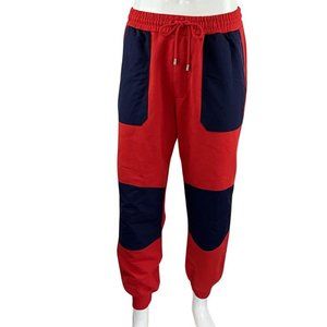 Gucci Men's The North Face x Gucci Joggers Pants Red/Navy Blue Sz M